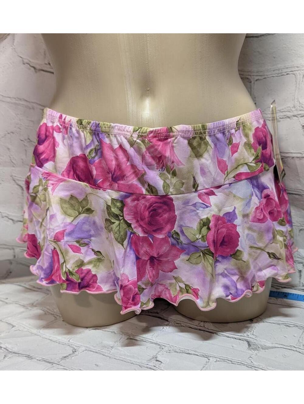 VINTAGE BODYZONE Mini Skirt Floral pattern flowy short NWT